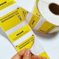 Papier autocollant texturé durable personnalisé, étiquette autocollante en rouleau pour l'emballage des bouteilles et des bocaux