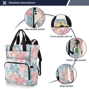 Hawaiian Custom Waterproof Mommy Nappy Bags Portable Baby <b>Backpack</b> Diaper Bag for <b>Children</b> Baby Diaper Caddy - Product Image 2