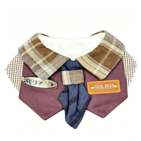 Bandana pour animaux Gogomio en coton doux, lavable, à fermeture de sécurité, foulard réglable, élégant, triangle, pour chiens et chats, haut de gamme, personnalisable