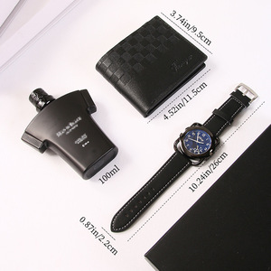 Cross Border Gift <b>Set</b> For Men Quartz <b>Watch</b> Wallet Perfume Eau De Toilette Spray Business Gift Box - Product Image 3