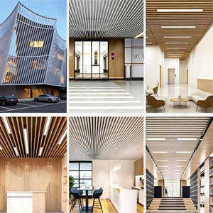 Aluminum Fireproof Waterproof Moisture-Proof Square Ceiling Tiles with <strong>Metal</strong> <strong>Grid</strong> for Basement Pool House Hall Office Building - Product Image 3
