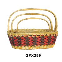 Panier en osier fait main 2025 en matériau Willow avec poignées, couleur naturelle, pour Pâques, mariage, décoration intérieure, thèmes fruits et anges, usage domestique Feng