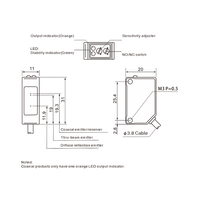 Akusense 200cm Capteur photo électrique rétroréfléchissant Lampes d'extérieur compatibles Détecte les objets transparents Style rétro Intérieur
