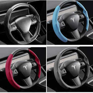Venta al por mayor cubierta de <span class=keywords><strong>volante</strong></span> <span class=keywords><strong>Alcantara</strong></span> cubierta de manija antideslizante <span class=keywords><strong>para</strong></span> Tesla Model3/Y/S/X - Product Image 6