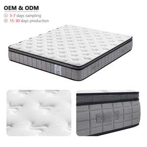 High Quality OEM Service Pocket / Bonnell Spring Mattress King Queen Size Pillow Top Matress Rolled Up In a Box For Bed Hotel