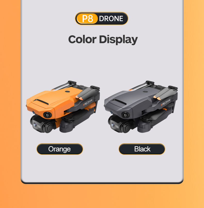 Noir/orange (couleur aléatoire) + double caméra