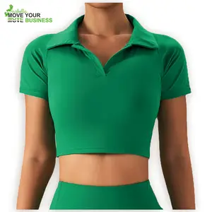 阿拉贝拉2024定制标志女子网球高尔夫t恤快干回收涤纶面料裁剪上衣女式马球衫