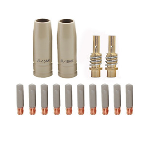 Buse de protection 15AK pour pistolet de soudage MIG, ensemble d'embouts de soudage filetés en cuivre pur pour soudage sous gaz argon - Product Image 3