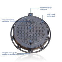Caisse d'accès ronde en fonte ductile ZHENHAN pour égouts sanitaires EN124 D400, bitume/noix de palme noir pour drainage routier