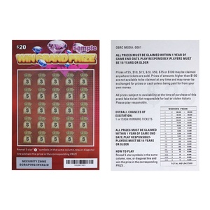 Chinese Manufacturer Wholesale Top Quality New Arrival Lottery Tickets <b>Scratch</b> Ticket Card - Product Image 5