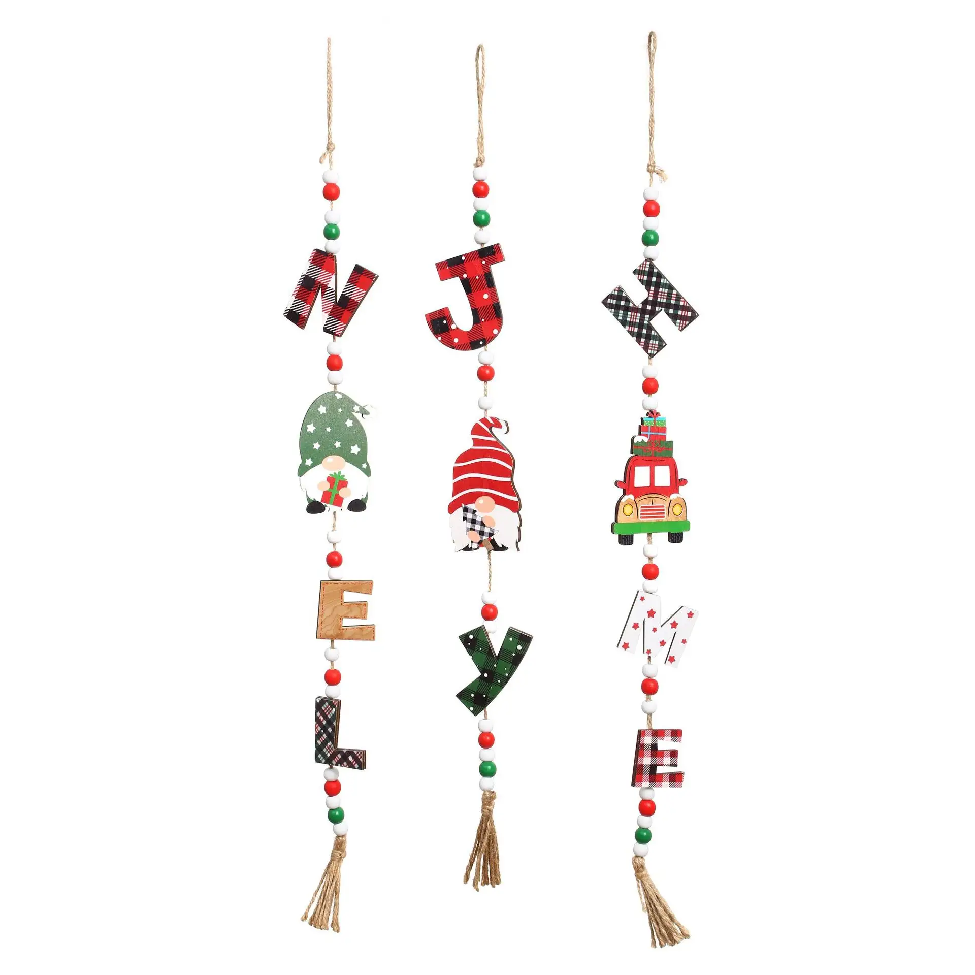 Campanas de viento de madera para Navidad, colgante de árbol de Navidad, campana colgante de Papá Noel, adornos de Navidad, regalo, decoraciones de Navidad para el hogar
