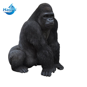 Escultura de Chimpancé Simulada Hecha a Mano, Ecológica, de Fibra de Vidrio, para Navidad, Exteriores, Zoológicos, Áreas Escénicas, Parques, Animal Grande de Color Blanco - Product Image 5