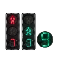 Signalisation LED multivoltagée pour passage piétons 300 mm avec minuteur de compte à rebours, certifiée IP55 CE, résistante aux éclaboussures pour terminaux de bus