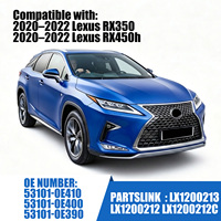 Pour Lexus RX450h RX350 2019-2022 Grille de radiateur avant avec trou pour caméra, support de vue 360°, accessoires extérieurs