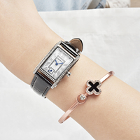 Relojes de Pulsera de Cuero Personalizados para Mujer, Reloj de Cuarzo Analógico Pequeño, Moderno e Impermeable