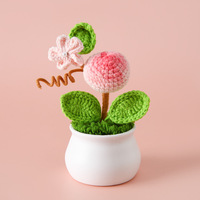 Afgewerkte Kunstmatige Bloem Gehaakte Groenten En Fruit Serie Pot Simulatie Groene Plant Kleine Ornamenten Mooie Handgeschenken