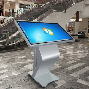 Totem 32 43 55 65 inch Wifi mạng trong nhà tầng đứng LCD màn hình cảm ứng LCD quảng cáo hiển thị tương tác thông tin <span class=keywords><strong>kiosk</strong></span> - Product Image 1