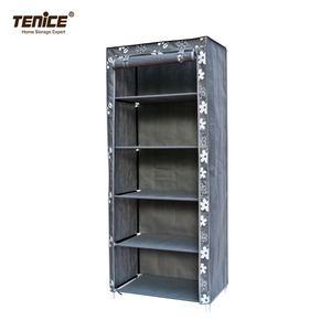 Tenice portatile senza polvere <span class=keywords><strong>scarpiera</strong></span> 5 ripiani di stoccaggio giù porta si adatta 20 paia di scarpe in materiale Non tessuto con WD-5011 a rotolo - Product Image 2
