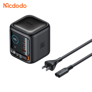 <span class=keywords><strong>Chargeur</strong></span> GaN Mcdodo 139 100W 4-en-1 avec câble rétractable 100cm, contrôle tactile, affichage numérique intelligent, emojis, station de charge USB C - Product Image 1