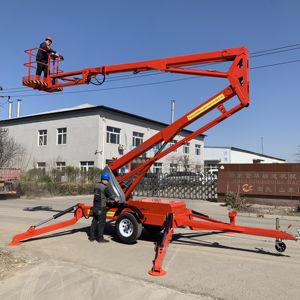 पोर्टेबल टेलीस्कोपिंग बूम लिफ्ट 12 मीटर चेरी पिकर ट्रेलर तौबल मैलिफ्ट बूस्ट लिफ्ट - Product Image 6