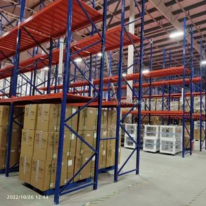 Rack de metal sem parafusos para armazém de aço industrial Q235, rack econômico personalizado para fornecedores de rack de serviço médio de 500kg