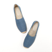 Espadrilles classiques en toile pour hommes, chaussures décontractées à enfiler, semelle en caoutchouc, légères et confortables, mocassins d'été, directement de l'usine