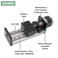 Kit de moteur linéaire à vis à billes CNC, table coulissante SFU1605, moteur Nema23, table coulissante, guide linéaire, module de mouvement axe XYZ