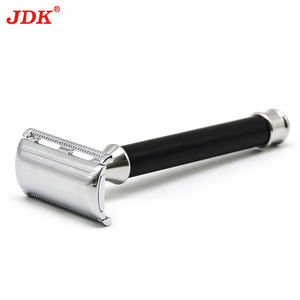 JDK-afeitadora con mango de palisandro para hombre, maquinilla de afeitar con cabezal de Metal, de seguridad, herramientas de afeitado de barba, Color negro - Product Image 2