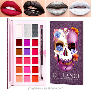 Paleta <span class=keywords><strong>de</strong></span> Maquillaje <span class=keywords><strong>de</strong></span> Labios La Catrina <span class=keywords><strong>de</strong></span> 18 Colores Nueva <span class=keywords><strong>de</strong></span> DELANCI, Paleta <span class=keywords><strong>de</strong></span> Labiales Sólidos Profesionales, Mate y Brillante - Product Image 3