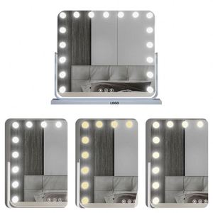 Espejo de Maquillaje de Pie para Hotel con Soporte de Mesa LED y Lentes Antiexplosión de Seguridad - Product Image 3