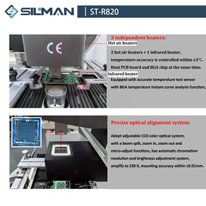 Silman ST-R820 hồng ngoại định vị loại bỏ và thay thế IC chip reballing máy tính xách tay bo mạch chủ sửa chữa máy BGA trạm làm lại - Product Image 4