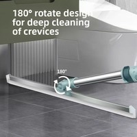 Balai Magique Nettoyant en un Coup pour la Maison, Serpillère Rétractable Double Face en Silicone, Lame de Remplacement Spécifique pour Grattoir à Sol