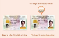 Impression de cartes d'identité intelligentes CMYK haute définition pour imprimante de cartes en plastique CR80, imprimante à transfert thermique 600 DPI recto-verso