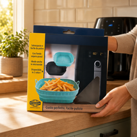Boîte d'emballage suspendue en carton ondulé personnalisée pour ustensiles de cuisine avec fenêtre transparente