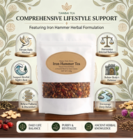 Teh Detoks Herbal Alami Iron Hammer Tea untuk Pembersihan Dalam, Meningkatkan Metabolisme, Campuran Herbal dalam Sachet