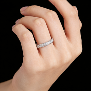 Anillo de Compromiso Bonito de Plata S925 Chapado en Oro de 14K con Diamante Cultivado en Laboratorio, Certificado, para Unisex, para Fiestas - Product Image 4