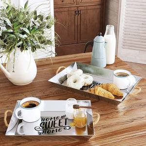 Vente chaude Galvanisé Fantaisie Plateau De Service Vente Chaude En Métal Fer À La Main Plateau De Service pour Table Basse 2024 Nouvelle Conception Bar - Product Image 4