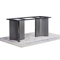 Pieds de table en métal, acier inoxydable, pierre frittée, marbre, base de table de bureau, salle à manger, hôtel, design minimaliste, pieds de meubles personnalisés