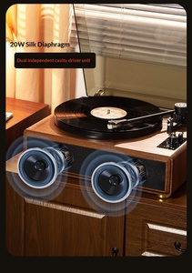 Tourne-disque vinyle rétro <span class=keywords><strong>haut</strong></span> <span class=keywords><strong>de</strong></span> <span class=keywords><strong>gamme</strong></span> pour enceinte stéréo, décoration d'intérieur, modèle <span class=keywords><strong>de</strong></span> gramophone à double <span class=keywords><strong>haut</strong></span>-parleur à l'ancienne D13112 - Product Image 6