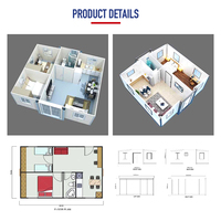 Fabrication 1 Chambre Pas Cher Petit Kit Mobile Portable Pliable Maisons Conteneur Maison Extensible 3 Chambres