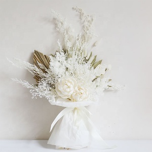 Ramo <span class=keywords><strong>de</strong></span> Flores Secas Naturales al por Mayor con Arreglos <span class=keywords><strong>de</strong></span> Rosas Preservadas para Decoración del Hogar y Ramos <span class=keywords><strong>de</strong></span> Boda - Product Image 1
