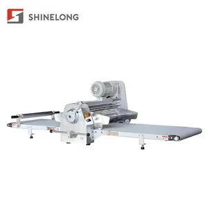 Bakery Equipment Hot Sale Roller Reversible Pizza Dough Sheeter Conveyor Belt Driven Table Top Dough Sheeter 430*1700mm Electric