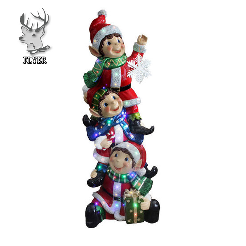 Домашняя Праздничная декоративная статуя эльфа из смолы в натуральную величину для продажи