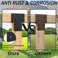 Support de poteau en fer 35 x 35 pouces avec finition émaillée au four pour poutre transversale de gazebo et support de colonne