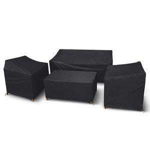 Ensemble <span class=keywords><strong>de</strong></span> 4 pièces <span class=keywords><strong>de</strong></span> couverture <span class=keywords><strong>de</strong></span> meubles <span class=keywords><strong>de</strong></span> <span class=keywords><strong>jardin</strong></span>, véranda extérieure, couverture <span class=keywords><strong>de</strong></span> meubles en rotin en tissu Oxford résistant à l'eau - Product Image 4