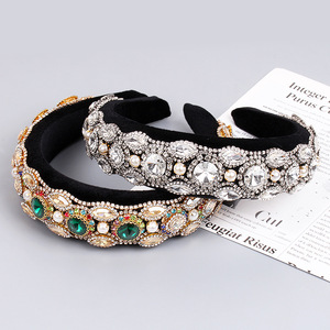 Diadema de cristal barroco para mujer Hua Liyu, accesorios nupciales para el cabello con ojales de esponja irregulares FG0164 - Product Image 3