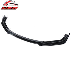 Lèvre de pare-chocs avant compatible avec Honda Civic 2019-2021, style IKON V4, spoiler 1 pièce - Noir brillant, pièces auto de haute qualité, kit carrosserie - Product Image 3