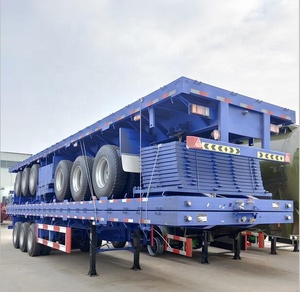 Remorque à plateau largement utilisée par le fabricant chinois avec verrouillage par torsion pour le <span class=keywords><strong>transport</strong></span> de conteneurs de 20 pieds et 40 pieds - Product Image 2