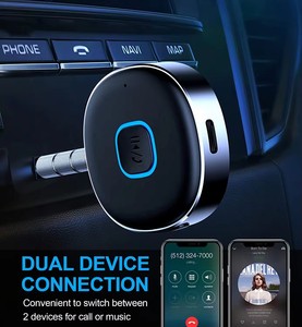 Hg thiết kế mới J33 phổ Bluetooth Receiver 3.5mm AUX không dây âm thanh Receiver được xây dựng trong mic Adapter rảnh tay Xe Bộ dụng cụ - Product Image 5