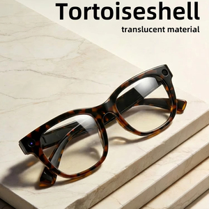 Occhiali Intelligenti con Traduzione AI e Assistente AI, Design Leggero con Doppio Microfono, Controllo Vocale e Funzioni di <span class=keywords><strong>Chiamata</strong></span> <span class=keywords><strong>Telefonica</strong></span> - Product Image 1